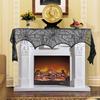 Halloween Lace Table Runner Black Spider Web Tablecloth Fireplace Cover Mantel Halloween Decor Door Curtain Home Party Props