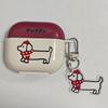 For Apple AirPods 4 Case Cute Fun Dachshund Dog Pattern Design Earphone Cover with Puppy Pendant Apply To Air Pod 4 Pro2/3