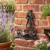 Durable Cast Iron Hose Rack Vintage Water Holder, Garden Outdoor Heavy Duty Wall Hanger Mount Hanger, Pastoral Hanging for Storage And Decoration
