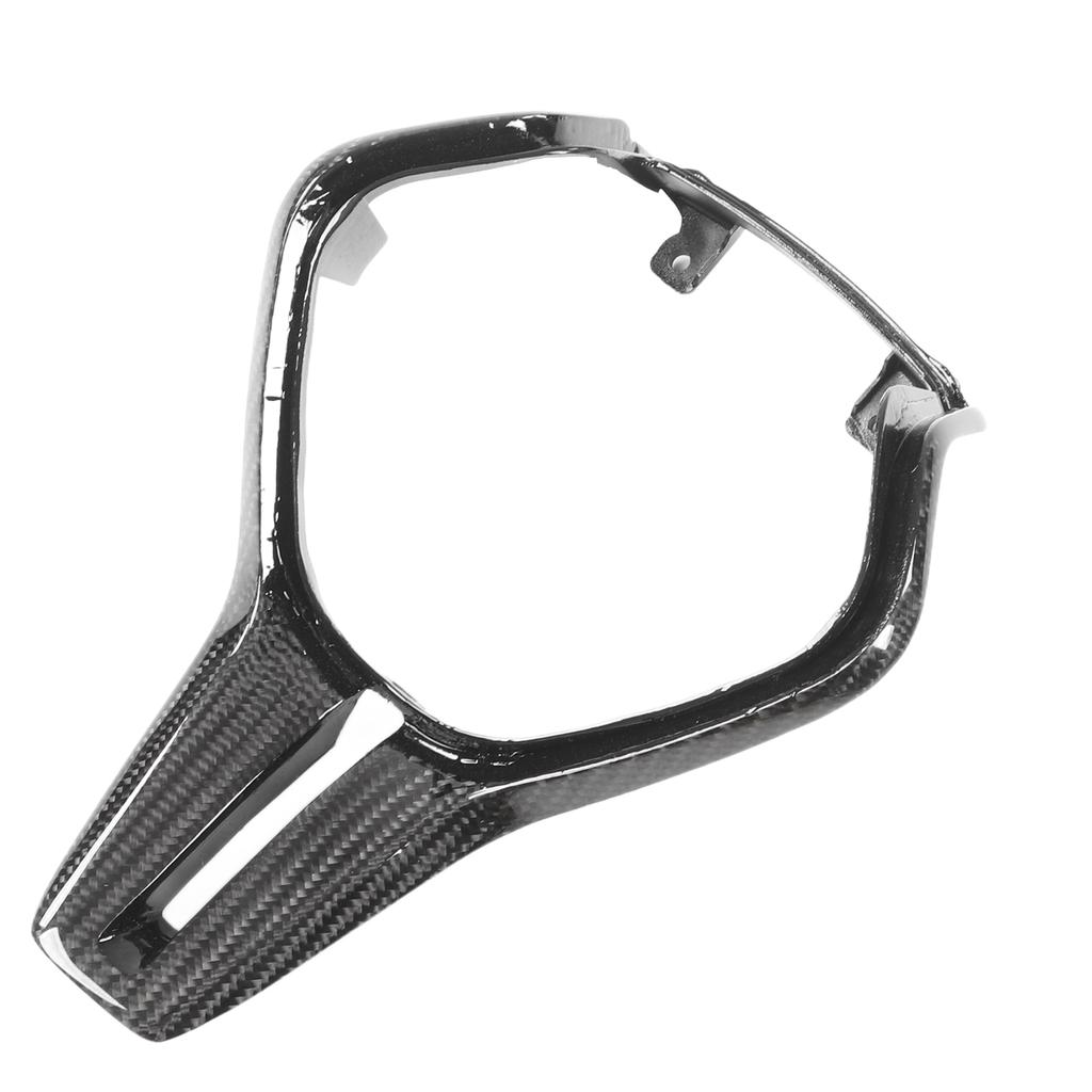 Steering Wheel Frame Panel Carbon Fiber Overlay Decoration Trim Replacement for Infiniti Q50 Q60 Glossy