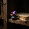 Cute Wizard Duck Decor Halloween Witch Black Figurine, 3D Printed Hat Desk Desktop Accessories for Office Decor, Spooky Tabletop Ornament