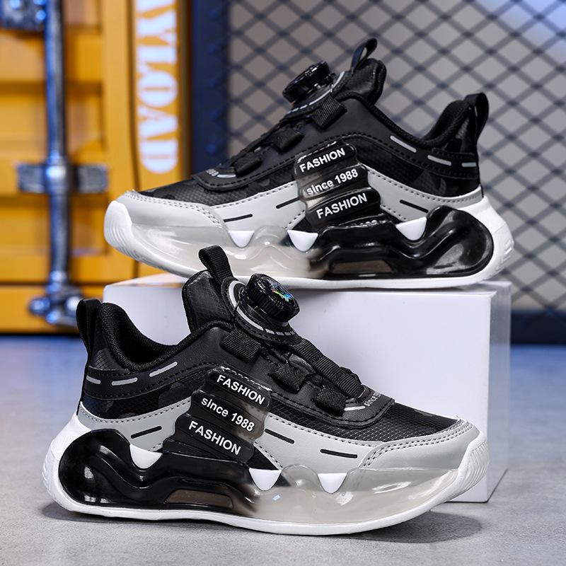 

Boys Shoes Leather Surface Waterproof Medium Large Children s Sports Casual Running 37