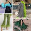 Feather1M Ostrich Feathers Trim High Quality 8-10cm Feather Ribbon Fringe DIY Sewing Dress Clothes Decorations