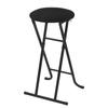 VECELO Folding Counter Chair Fully Assembled Assembly Seat Height Weight Capacity Black - Slim, Lightweight, Portable, (No Required), 61.5cm, 100kg,