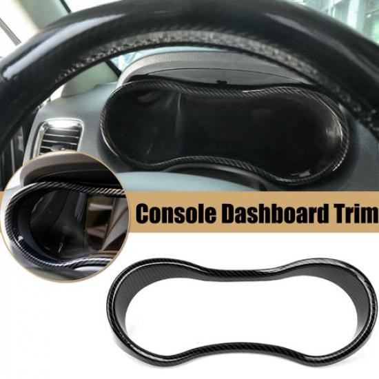 

Carbon Fiber Interior Dashboard Meter Cover Trim Decor for Dodge Durango 2014-20