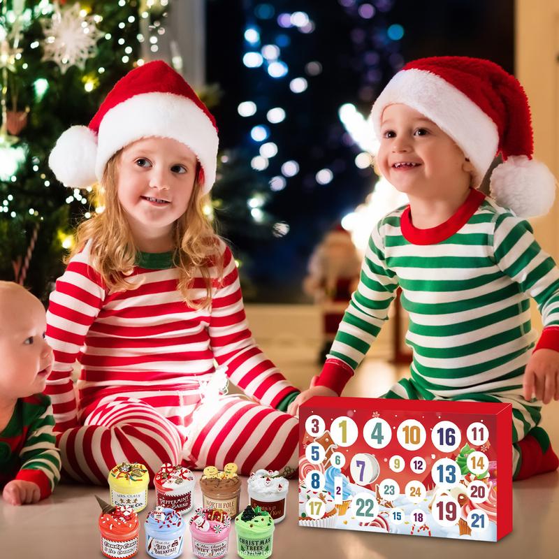 24 Days Christmas Slime Advent Calendar Toys Advent Calendars 2025 Toy Advent Calendars Festive Gifts Countdown Calendar Box