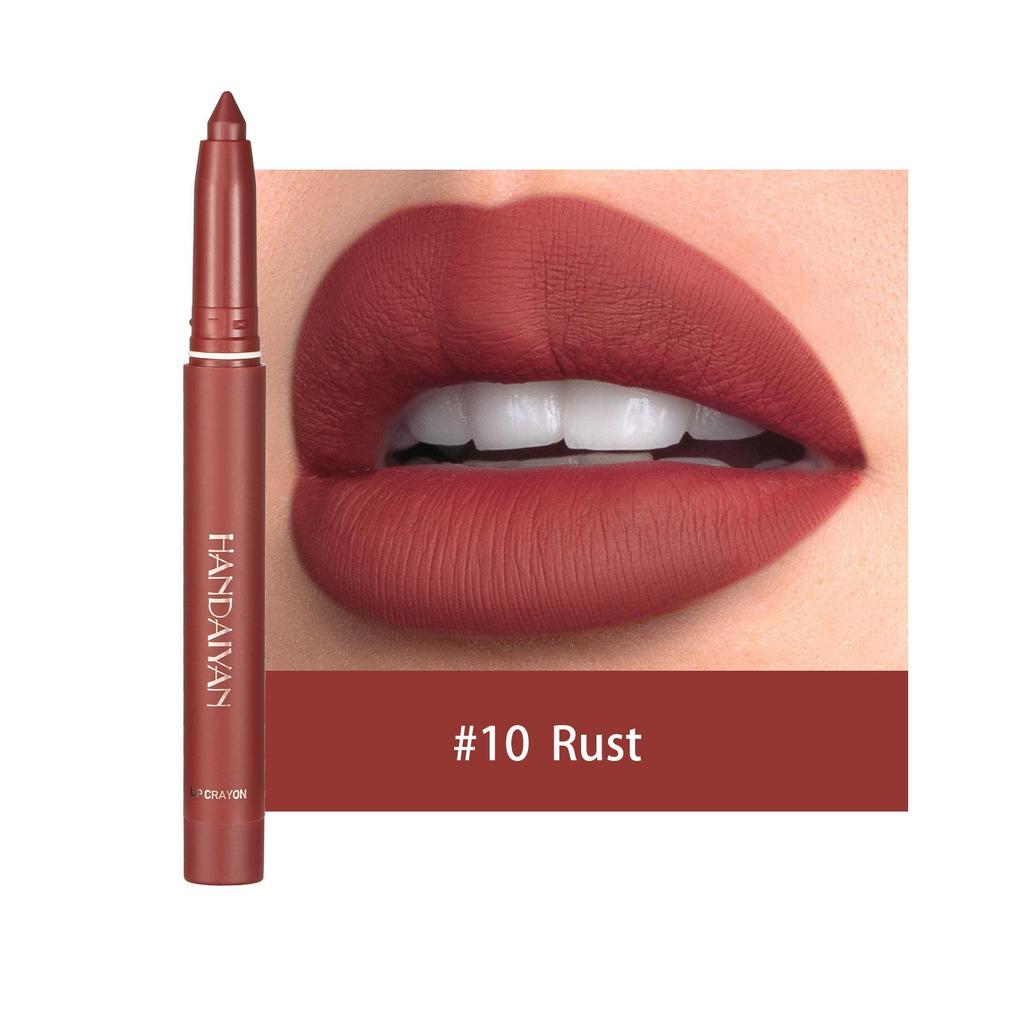 12 Colors Matte Waterproof Velvet Nude Lipstick Pencil Sexy Red Brown Pigments Makeup Long Lasting Profissional Lip Liner