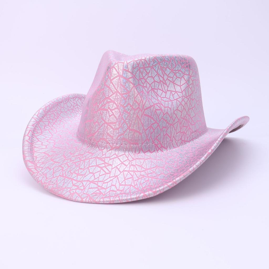 Hot Sale European And American Mesh Texture Festival Party Top Hat Men'S And Women'S Western Cowboy Hat Knight Hat