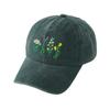 Floral Embroidered Polyester Baseball Cap - Adjustable Sun Protection Casual Hat