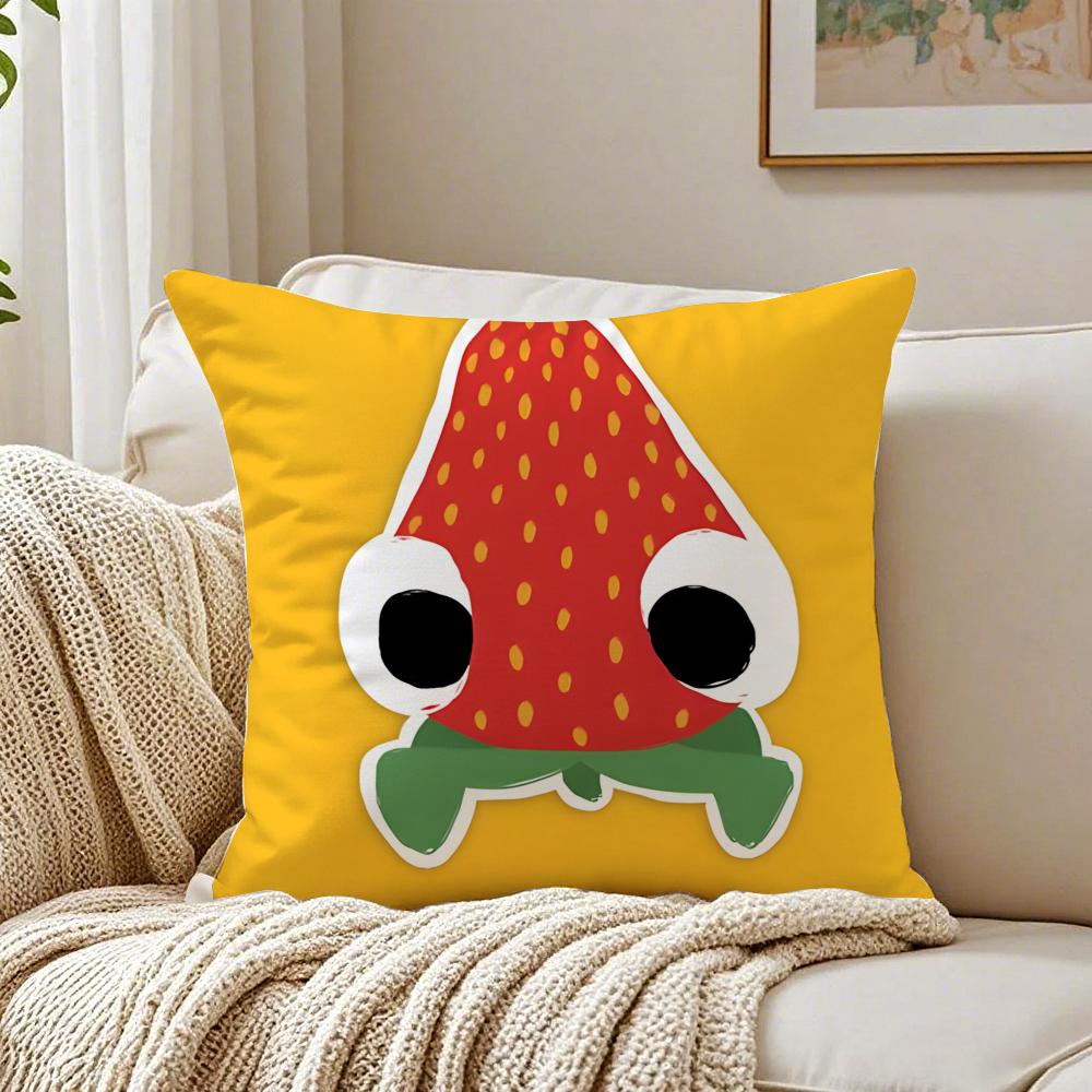 Funny fashion icon colorful BBugsnax Cushion Cover Linen Pillowcase Soft  for Sofa Bed Home Room Decor