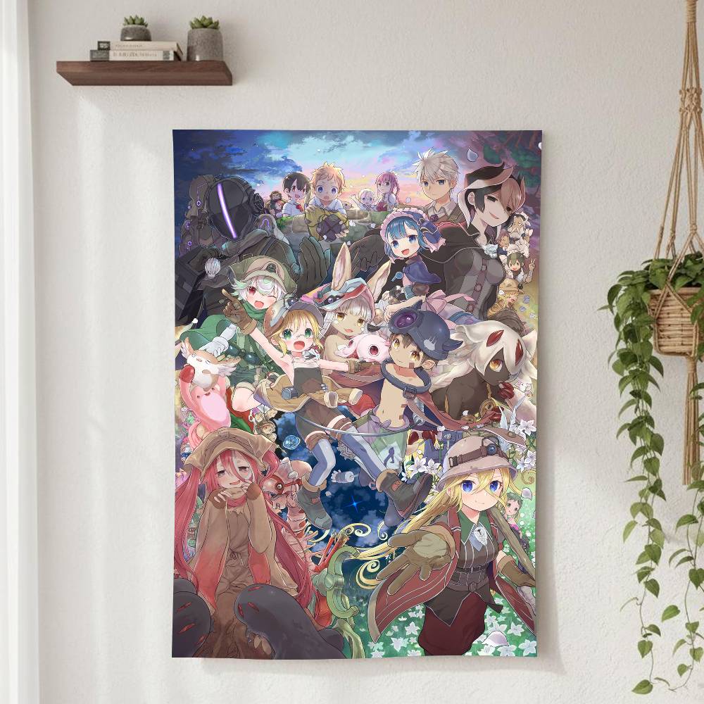 Made in Abyss Anime Poster Character Collage Design Japanese Fantasy Manga Print Wall Decor Ideal for Anime Collection Fans