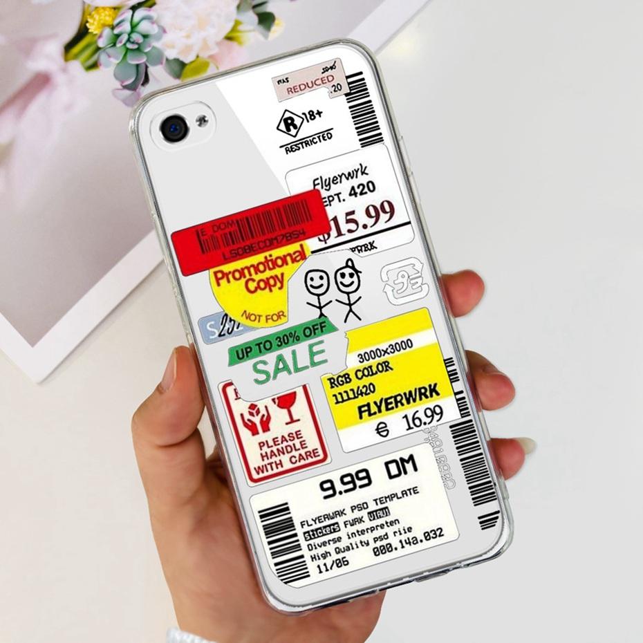 Custodia Per iPhone 4 4s Carino Gatto Dinosauro Modello Cover Posteriore Per iPhone4 iPhone4s Morbido Silicone Trasparente TPU Custodie per Telefono