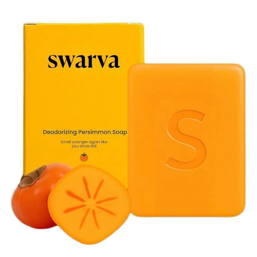 Persimmon Deodorant Soap for Body Odor Long Lasting Sweat Protection Moisturizing Bar for Men Women