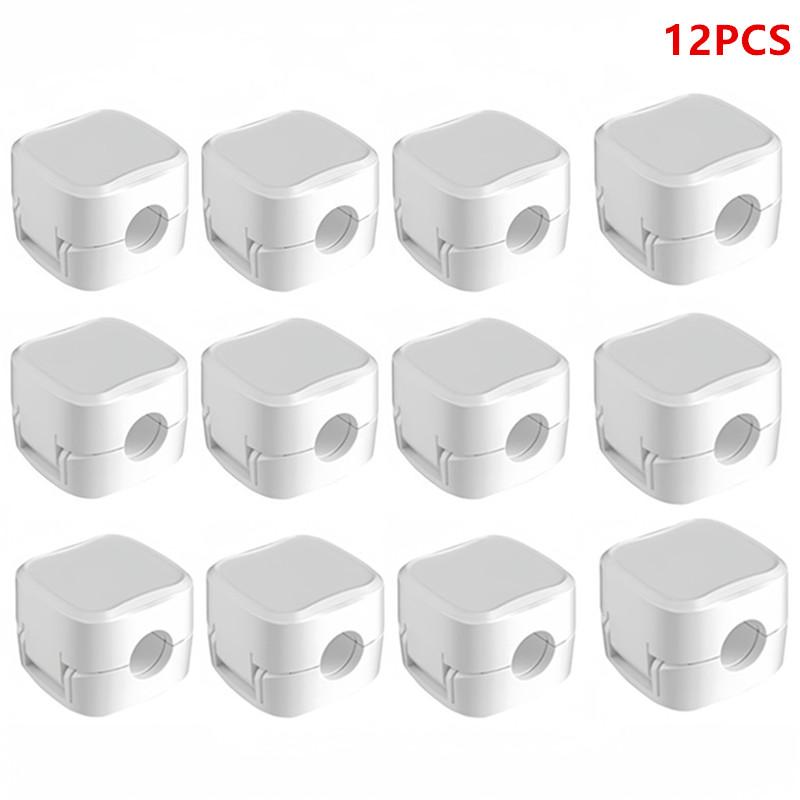 6/12 Pcs Magnetic Cable Clip Cable Holder Adhesive Wire Keeper Cord Cable Organizer For Home Office Under Desk Management