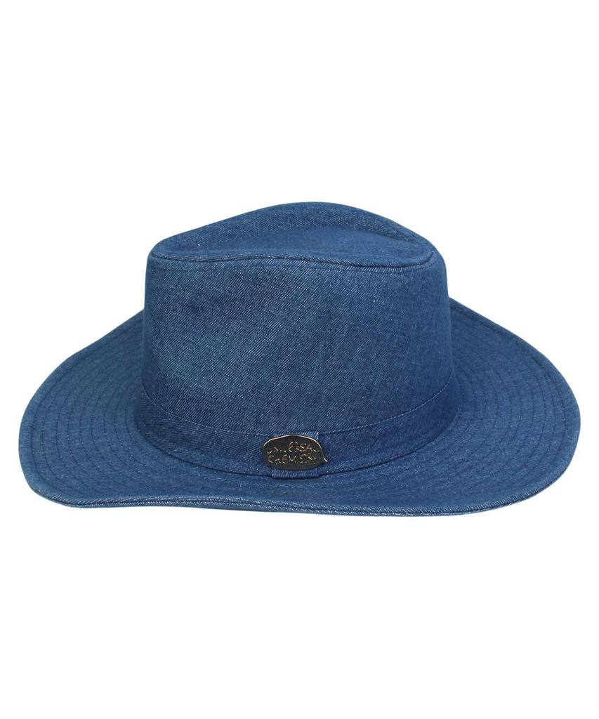 Yunibeosyeolkemiseuteuli Cowboy Dark Denim Fedora Cowboy Fedora