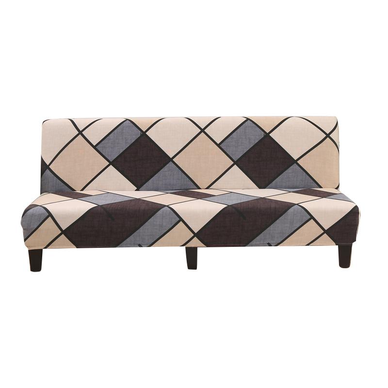 Stretch Futon Cover Armless Sofa Covers Sofa Bed Covers Couch Cover Sofa Slipcover Furniture Protector With Elastic Bottom 1Pc