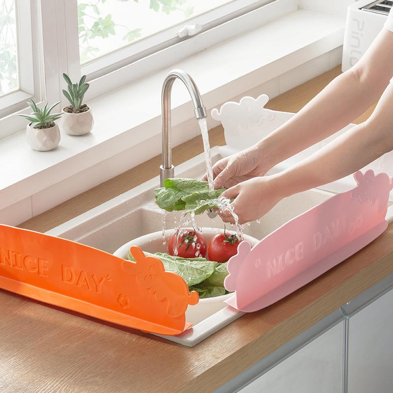 Kitchen Silicone Water Shield Household Sink Washing Dishes Washing Vegetables Anti-splash Wash Basin Partition