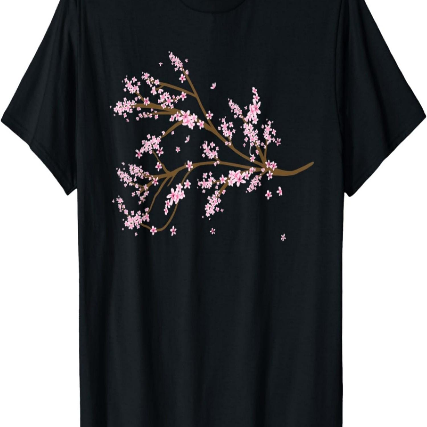 Kawaii Cute Pastel Pink Sakura Flowers Cherry Blossoms T-Shirt S