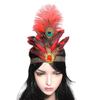 Indian Costume Hairband for Carnivals Party Festival Props Feathered Hairband Indian Hairhoop Cosplay Headwear