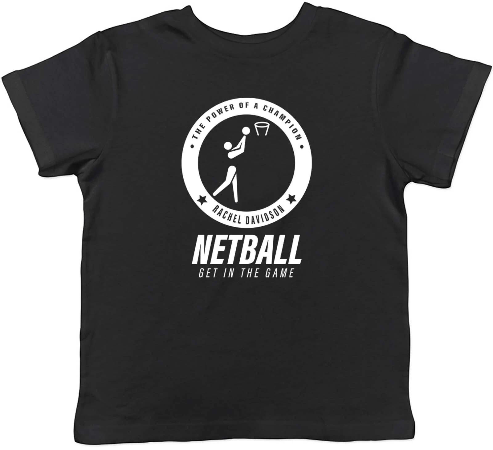 

Personalised The Power Of A Champion Netball Sport Kids T-Shirt Boys Girls Gift 140