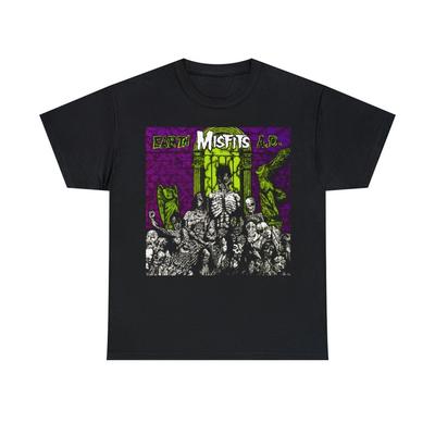 230 Gsm 100% Baumwolle Misfits T-Shirt Earth A D Punk Glenn Danzig Samhain Doyle Tsol Black Flag Circle Jerks Ramones Unisex Schweres Baumwoll-T-Shirt