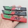 DCLR3 NEUES 3D-Metall-RS-Logo VRS Auto Frontgrill-Emblem Heckklappen-Abzeichen Für Skoda VRS Octavia 2 3 Rapid Kodiaq Karoq Fabia Kamiq Superb
