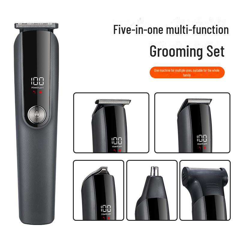 Professional Portable Electric Hair Clipper for Men with Digital Display - Ideal for Salon and Home Use