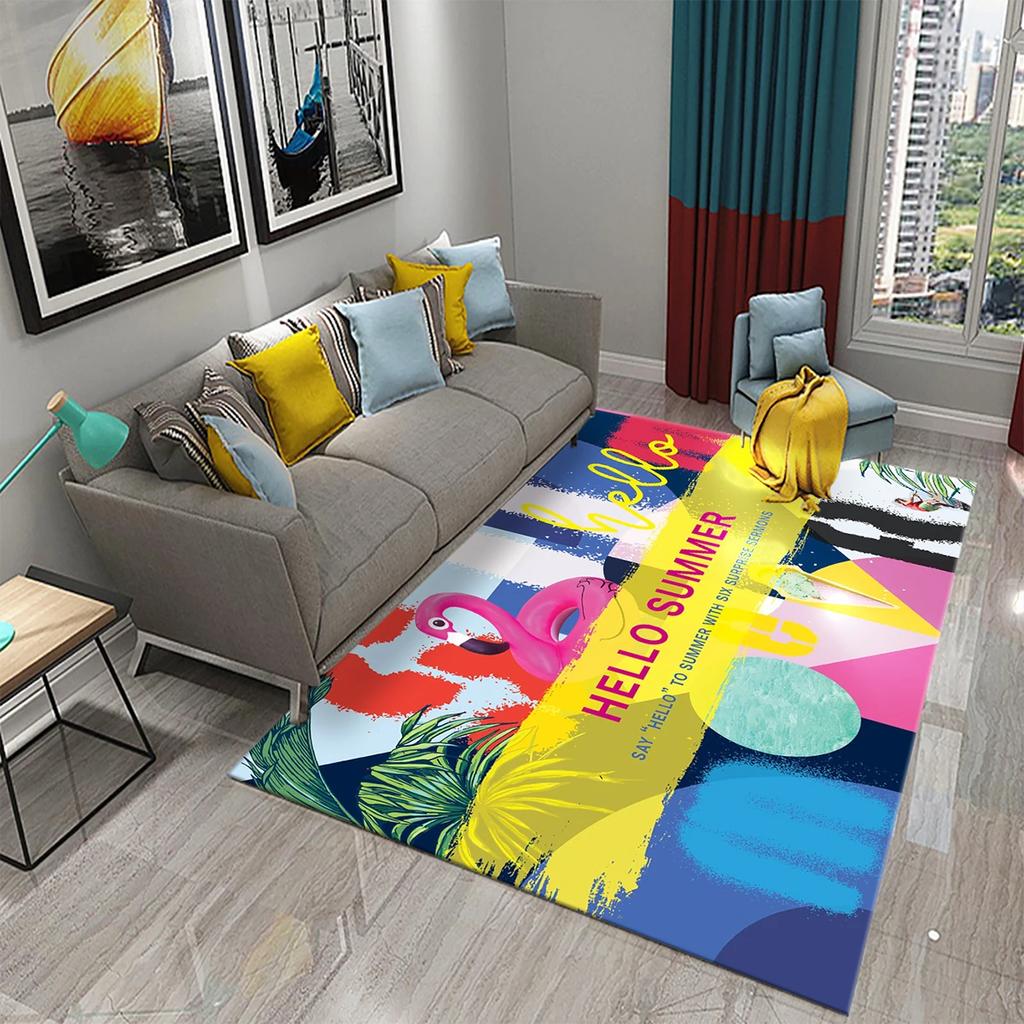 Hello Summer Carpet Beach Sea Starfish Pattern Bathroom Anti-Slip Carpet Door Mat Doormat Outdoor Living Room Bedroom Floor Rug