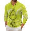 Men's Casual Collared Long-Sleeve Knit Base Layer Top