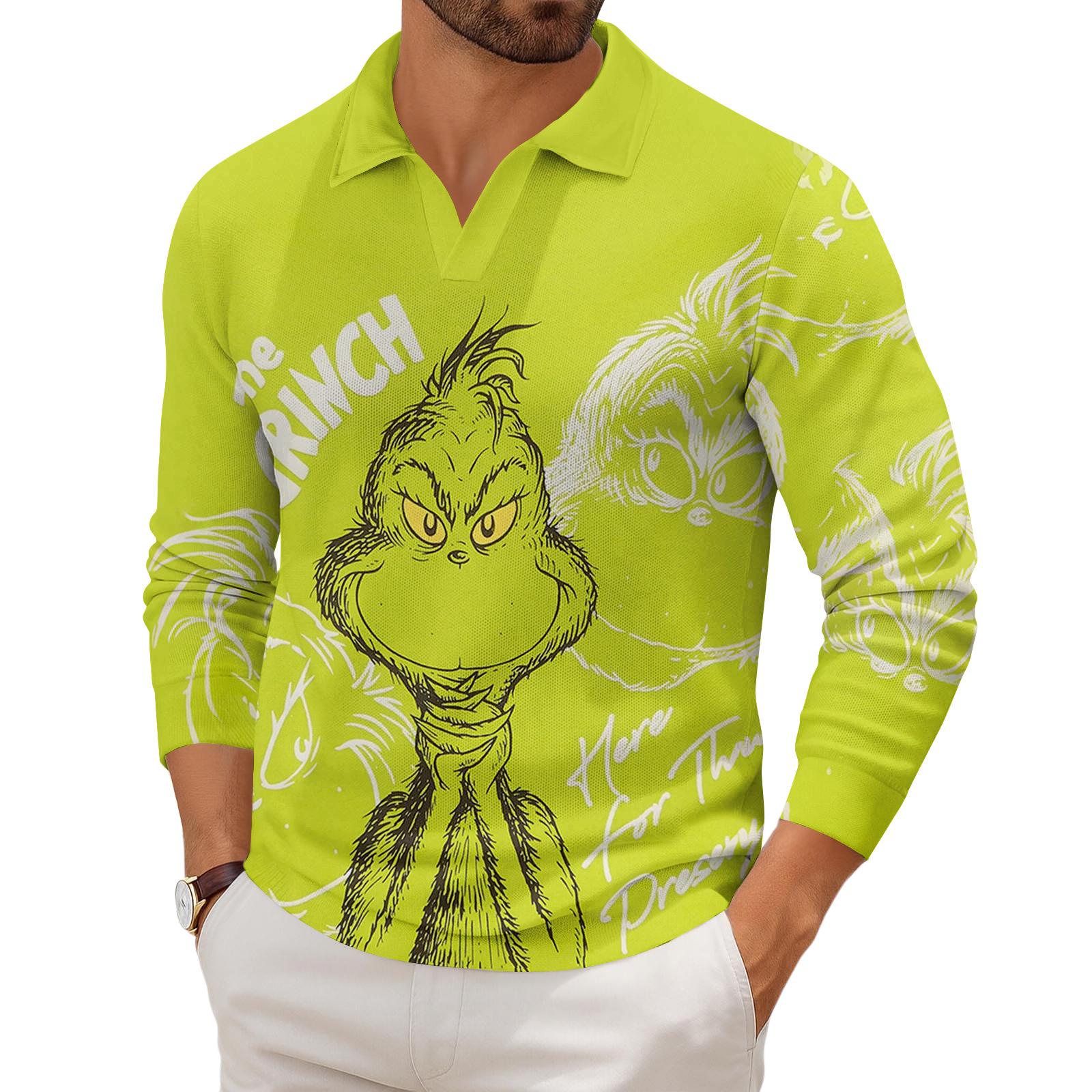 

Мужской повседневный трикотажный базовый топ с длинным рукавом и воротником XXL жёлтый