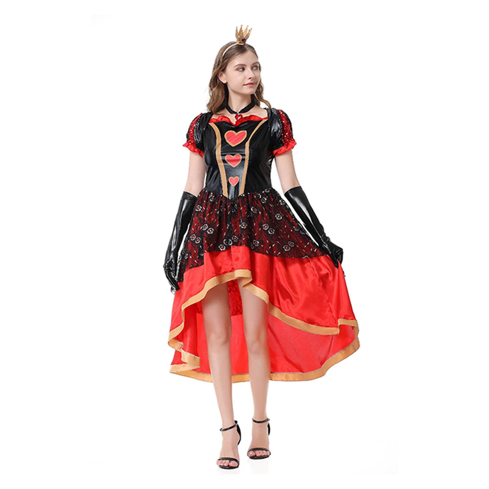 Adult Women s Red Witch Costume Dress for Halloween Role Play L
