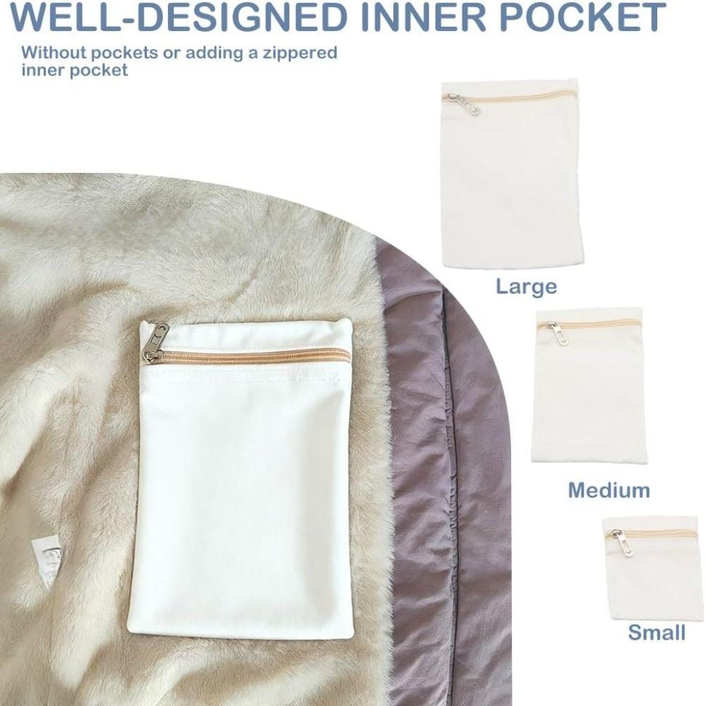 with Zipper Sew-in Side Hidden Pocket Polyester Inside Pockets New Travel Wallet Pouch