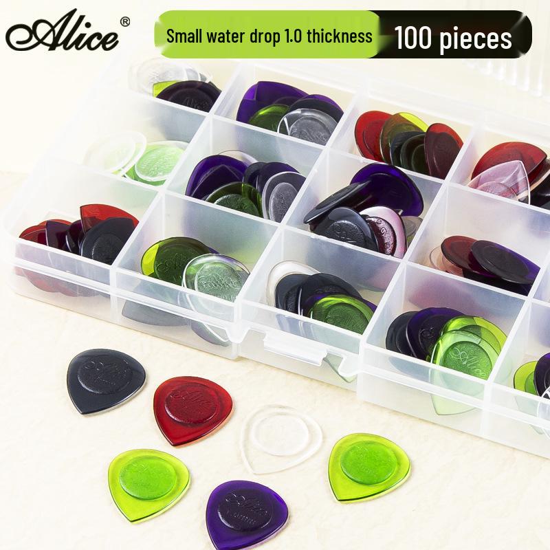 Alice Transparent Water Drop Bass Guitar Pick - Optional Thickness: 1.0mm, 2.0mm, 3.0mm