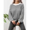 Women's Autumn & Winter Stripe Knit Sweater: Headless Wind, Round Neck, Long Sleeve, Loose Fit