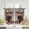 2 Stück Kälber Kuhdruck Vorhänge, geeignet für Schlafzimmer, Wohnzimmer, Küchendekoration, Heimdekoration, Fensterdekoration
