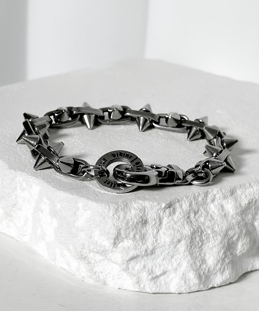 Blessed Bullet Ss-Spike Chain Bracelet