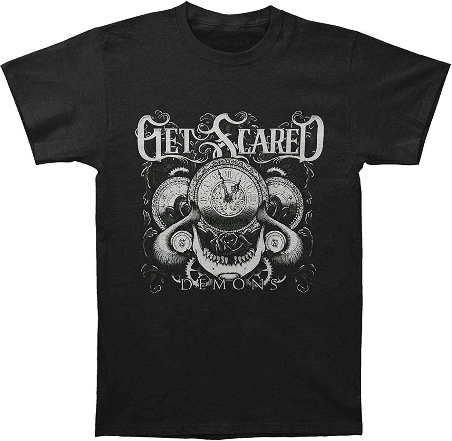 Men Women Get Scared Band DD0677 Casual Short T Shirts Tee Sleeve XS