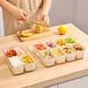 1Pc Snackle Box with Handle and Lid Stackable Food Storage Container with 8 Removable Compartments for Fruit Nut Organizer