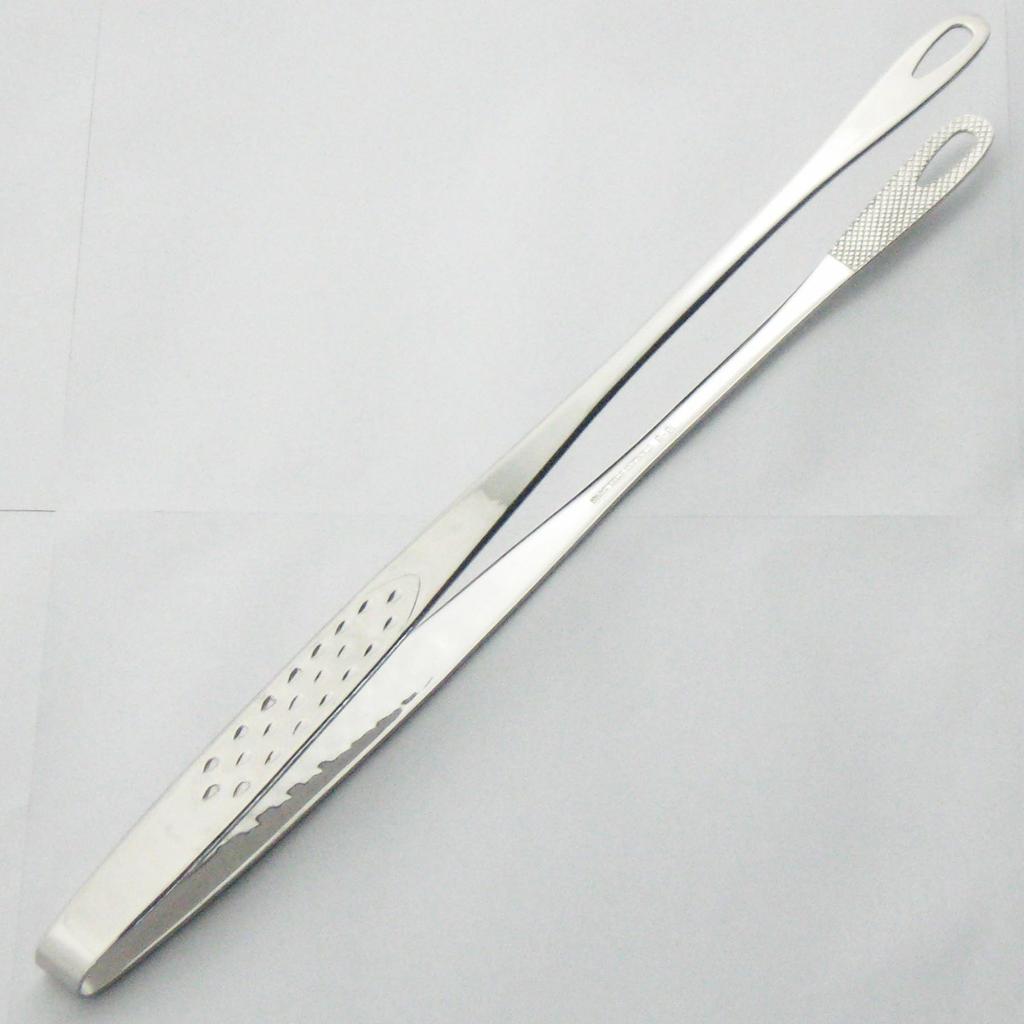 Nagao Senbudo Yakiniku Mirror 30cm Stainless Perfect for and Made in Japan Tsubame-Sanjo Tongs, Finish, Long, Steel, Yakiniku, Pasta, Camping, BBQs,