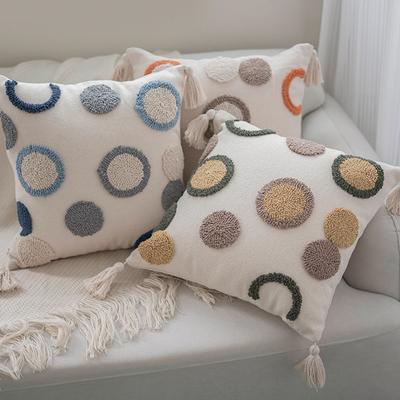 Bohemian Indian Style Tufted Pillow Ins Style Simple Nordic Model Room Cushion Pillow Case Bay Window Decoration