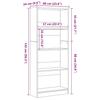 Bookshelf Black Oak Look 60 x 24 x 143 cm Engineered Wood