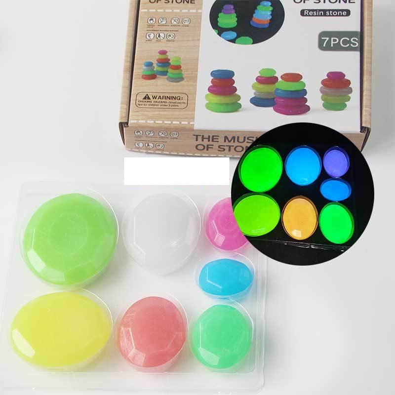 

Fluorescent Stacked Stone Luminous Stone7PCS 315g Garden courtyard aquarium fish tank with lighting landscape Children s Toy Bui