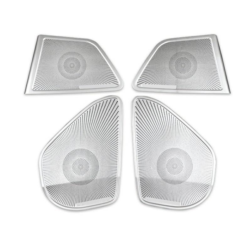 Stainless Steel Mesh Door Kick Guard & Speaker Cover for Lexus ES 2018-2025 ES200 ES260 ES300h Silver, Self-Adhesive Protective