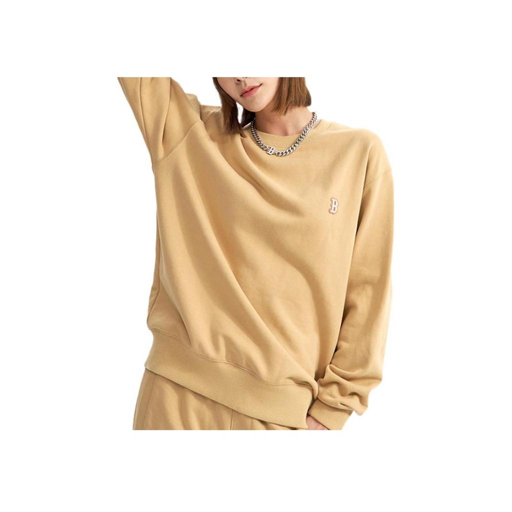 New MLB Fashion Sports Collection Sweatshirts Unisex Beige Yellow 3AMTB0124-43BGS
