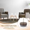 Nail-on Felt Pads, 30 Pcs Round Felt Furniture Sliders Pads Heavy Duty Floor Protectors for Wooden Chair Sofa Table Leg Feet