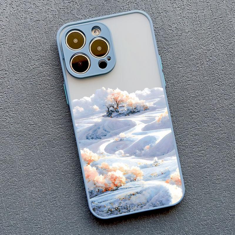 Flower Field Scenery Phone Case For iphone 11 12 13 15 Pro Max Mini 7 8 Plus SE X XR XS 14 Plus Pro Max Shockproof Back Cover