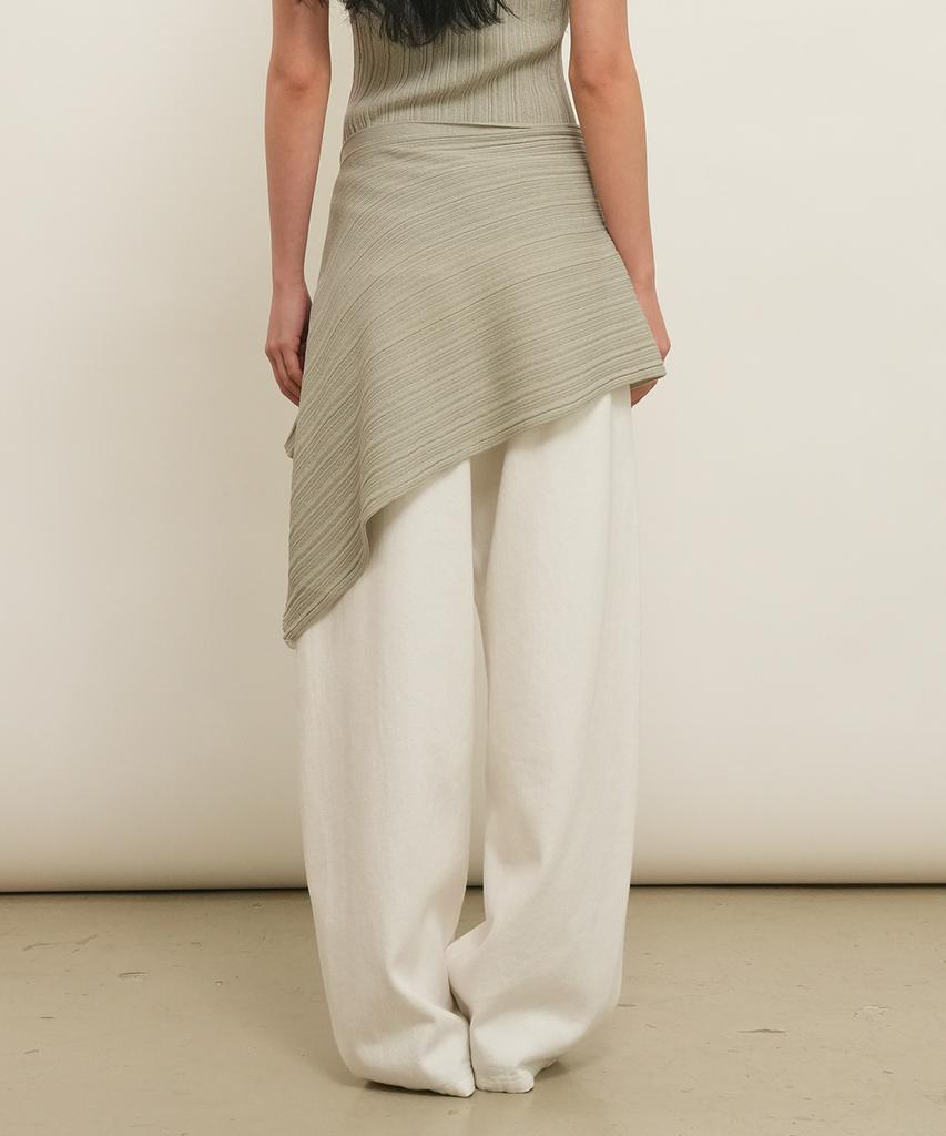 General Idea Pleated Knit Wrap Skirt [Sage Mint] / Gf2Let529