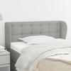 vidaXL Headboard with Ears Light Grey 103x23x78/88 Cm Fabric