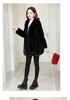 2026 Women's Mid-Length Hooded Faux Mink Fur Coat