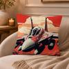 Aircraft Airplane Cool Cushion Cover Anti-dustmite Pillowcase Invisible zipper silky short plush Sofa cushion cover